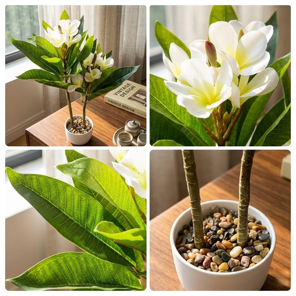 仿真鸡蛋花树盆栽