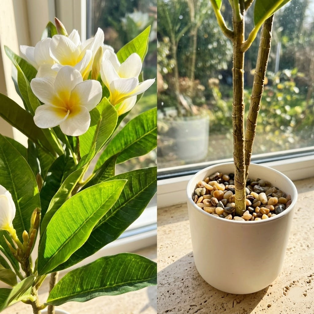 仿真鸡蛋花树盆栽