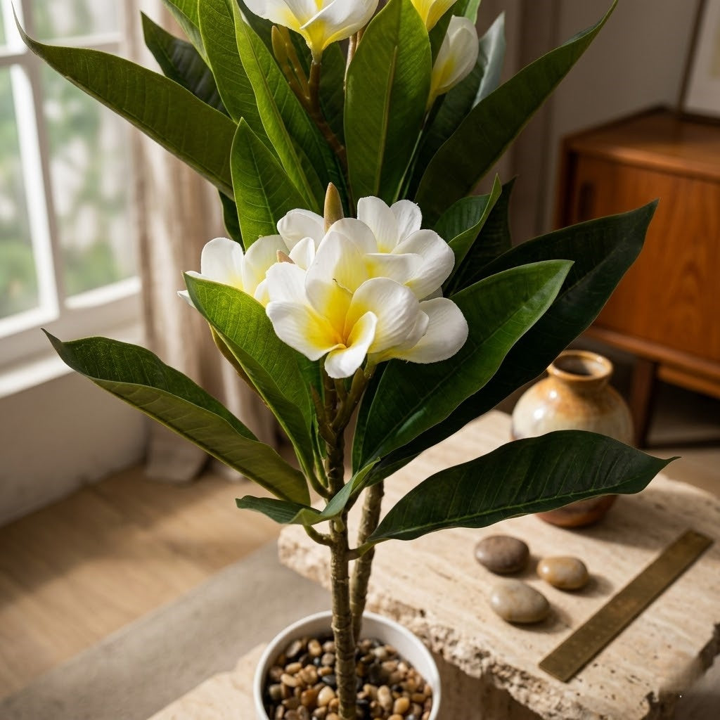 仿真鸡蛋花树盆栽