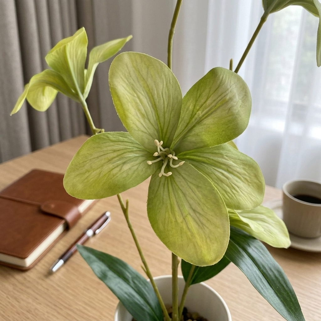 仿真火焰兰花盆栽