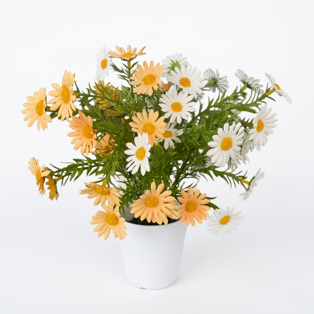 仿真绿植雏菊带盆栽家居花园装饰盆栽